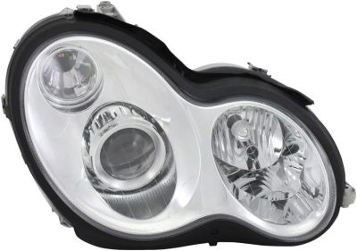W203 HEADLIGHT STD FL NON X WHITE NEW RIGHT
