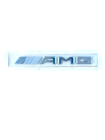 AMG FLAT SILVER BADGE NEW